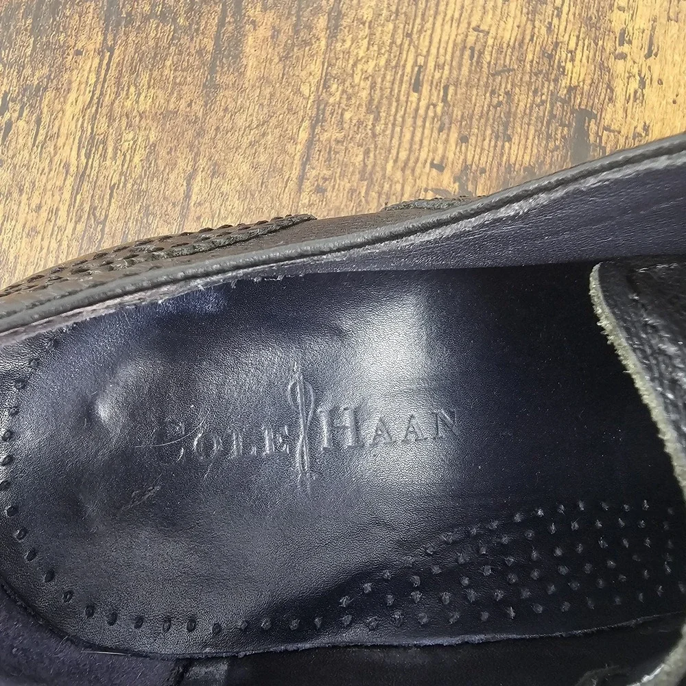 Cole Haan Colton Wingtip Brogue Oxfords Black Dress Shoes C11756 -‎ Men's 11.5M